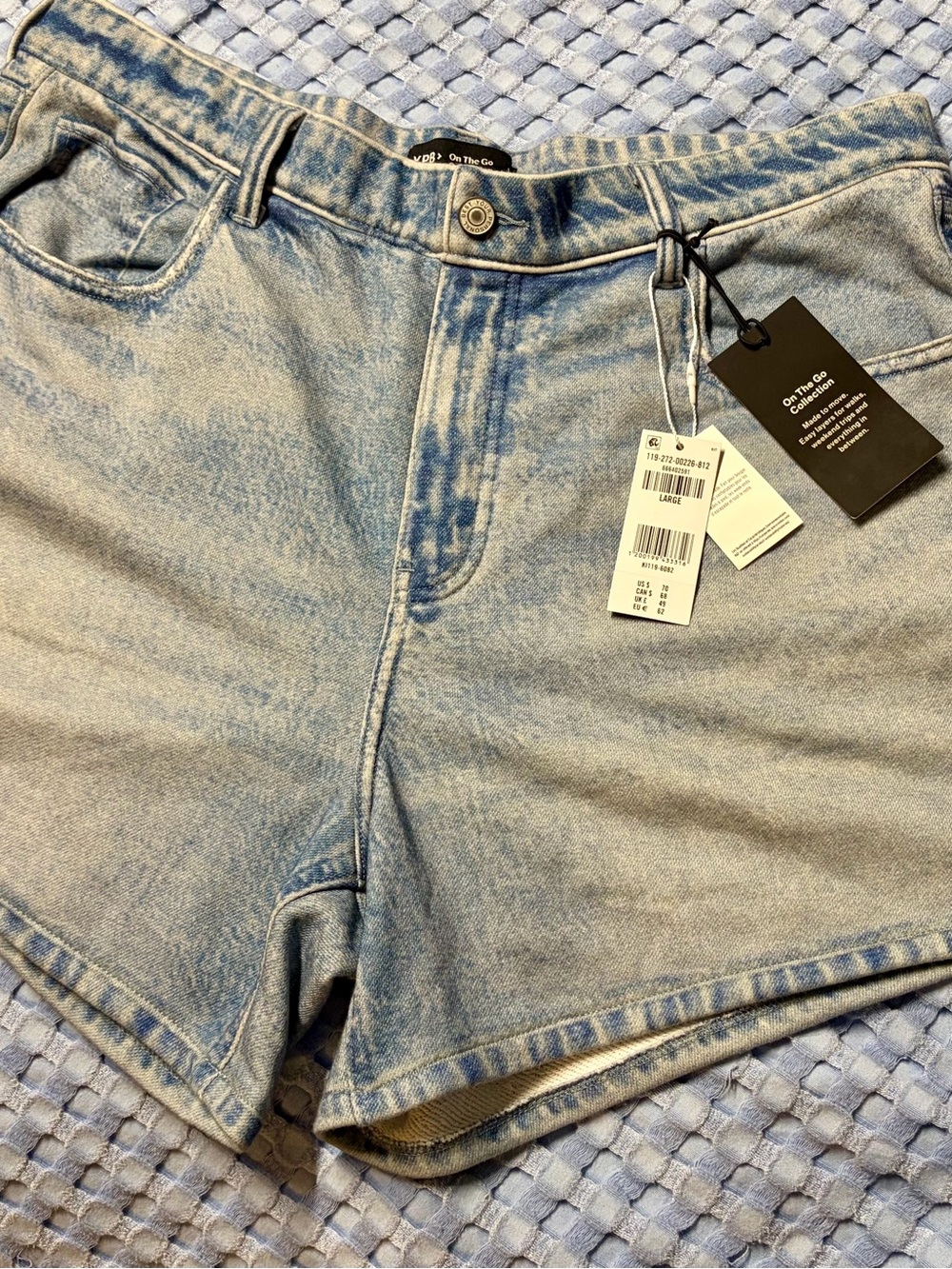 YOB by Abercrombie On the Go Denim-look high rise shorts